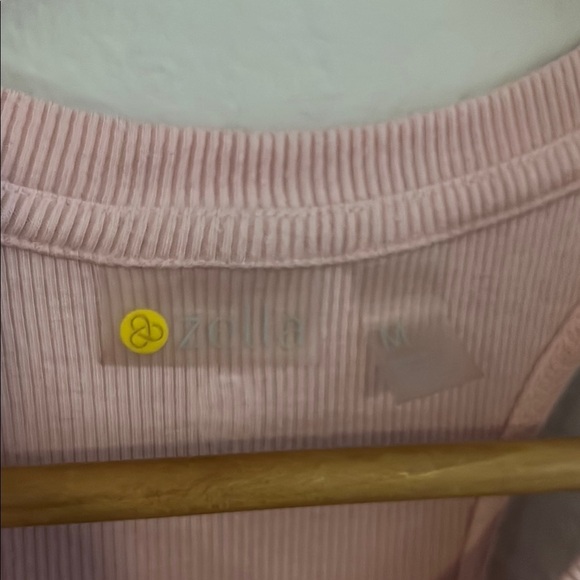 Zella Pink Racer Back Ribbed Tank Top - Picture 2 of 8
